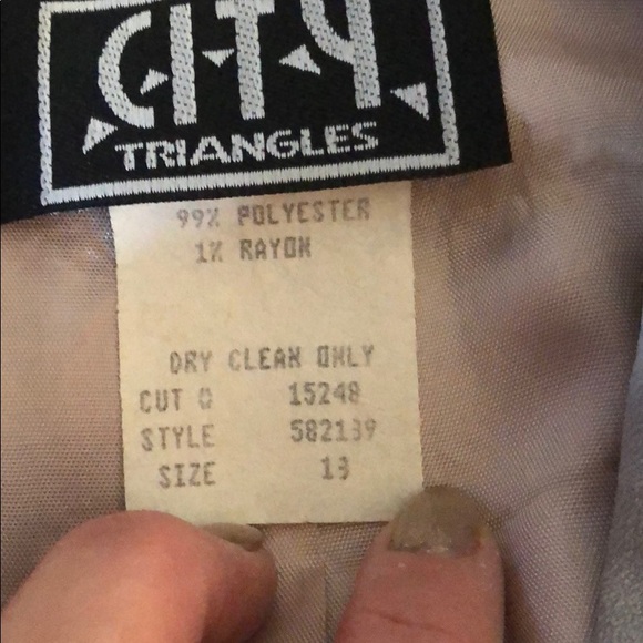 Blazer and Skirt set gray pinstripe size 13 - Picture 2 of 8